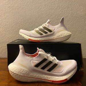 Adidas Wmns UltraBoost 21 Tokyo White Red Lifestyle Shoes S23840 BRAND NEW